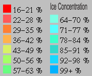 Legende der Eiskonzentration